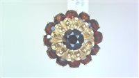 Ringe Sommer Dame Anello Con Pietra in Gelbgold Granato STILE GRANATI OV 500 - STILE GRANATI OV 500